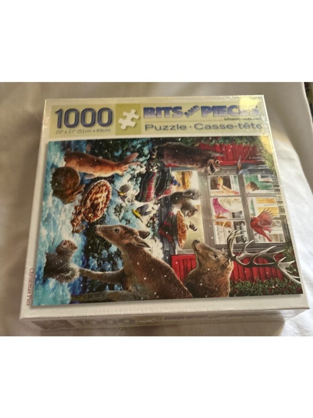 Bits And Pieces 1000 Piece Puzzle Christmas Pies 20" X 27" Wildlife Scene New Se